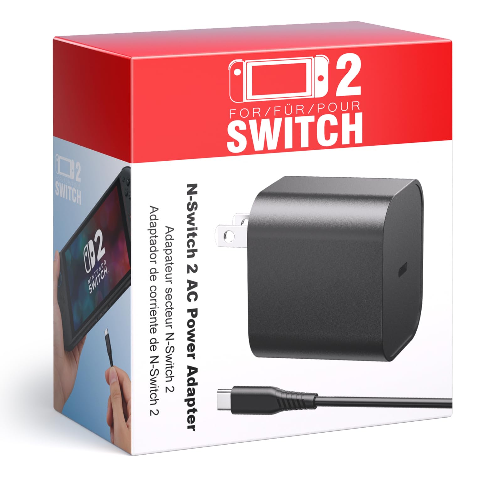Amazon.com: Switch 2 Charger 60W PD 3.0 Fast Charging for Nintendo