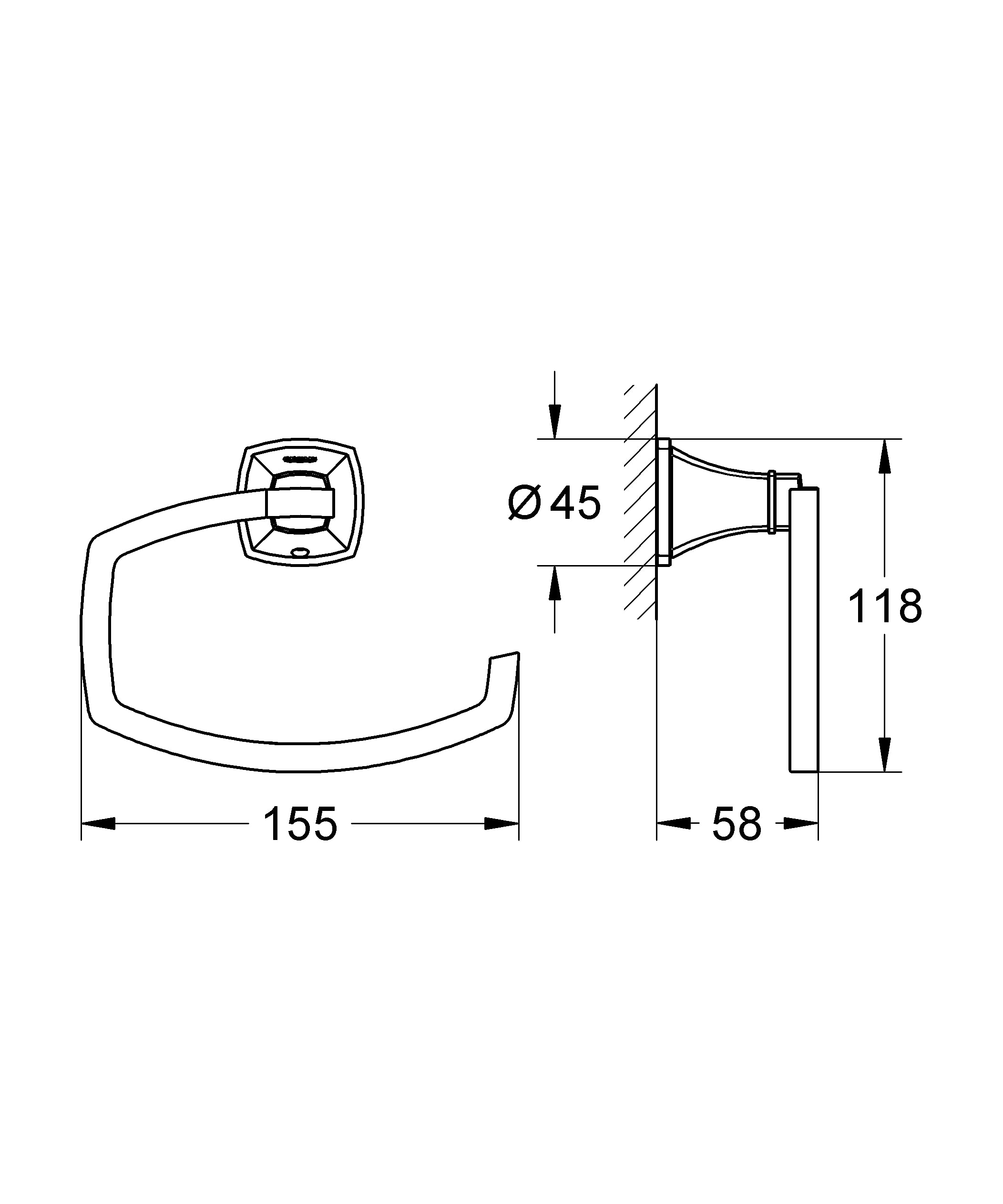 GROHE 40625EN0 - Soporte para papel