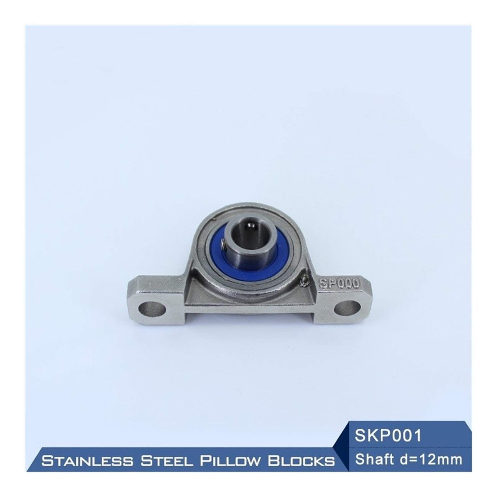 JIYAMI'EN EL SKP001 Edelstahl Stehlager 12 mm (1 Pc) Lagerwelle SSKP001 Lagergehäuse S KP001 12 mm Mounted Bearings