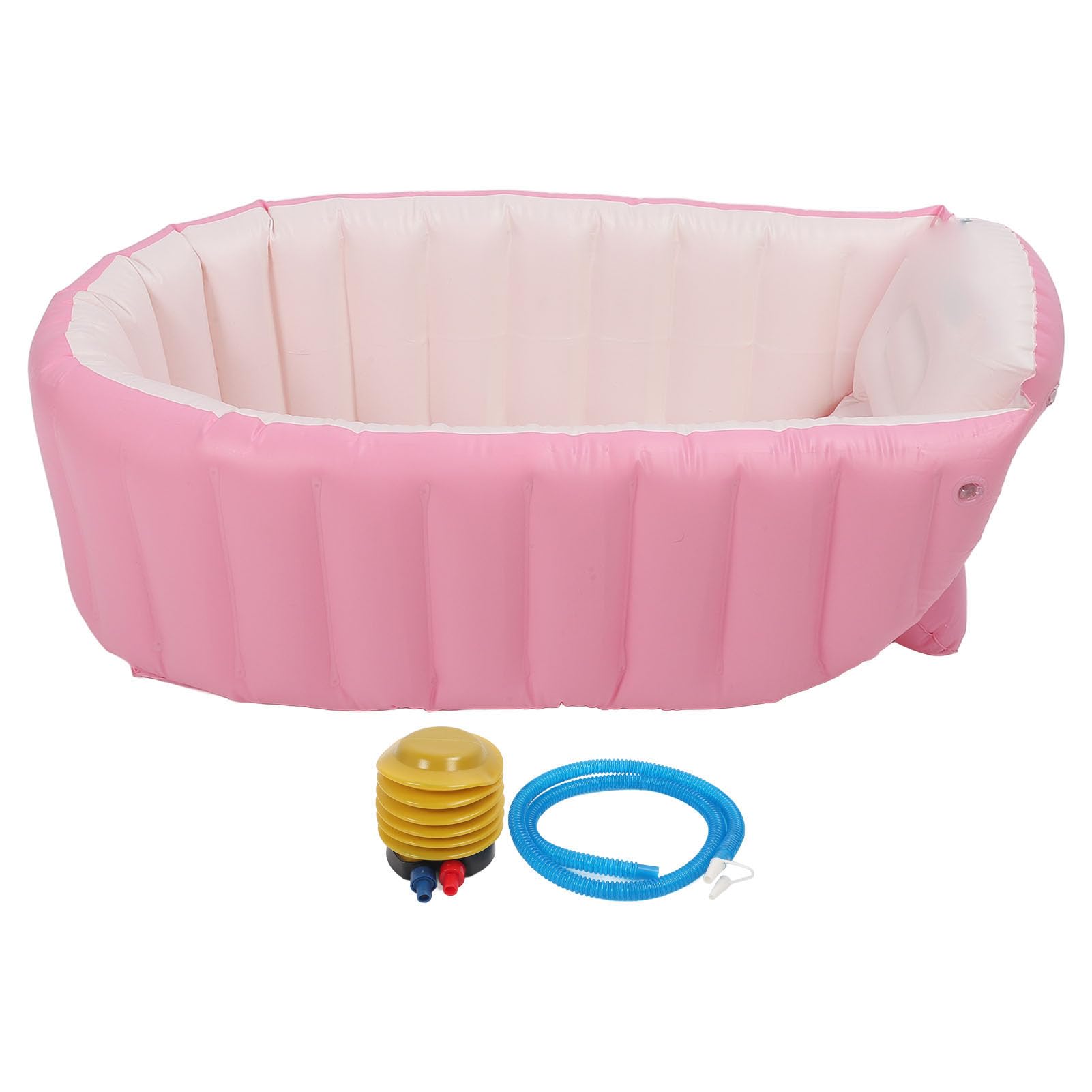 WINH Podróż dla Niemowląt, Nadmuchiwana Miękka Składana Wanna TWardProof Kąpiel Ergonomicznej Kąpieli PVC (PINK)