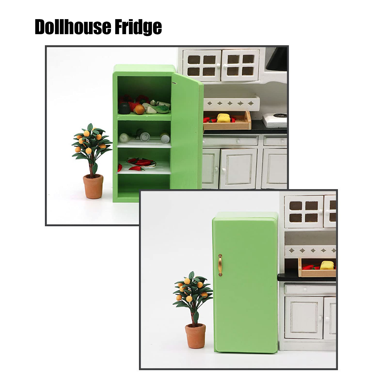 Amazon.co.jp: 1:12冷蔵庫、1：12ドールハウスミニチュア冷蔵庫
