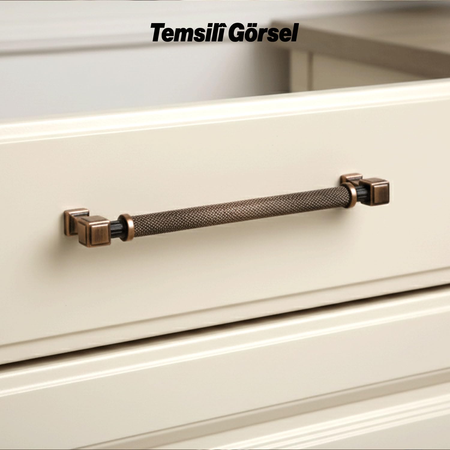 Talas Tırtıklı 128 mm Soft Antik Metal Kulp Mobilya Çekmece Dolap Kapak Kulpu Dayanıklı Kulbu Kulpları