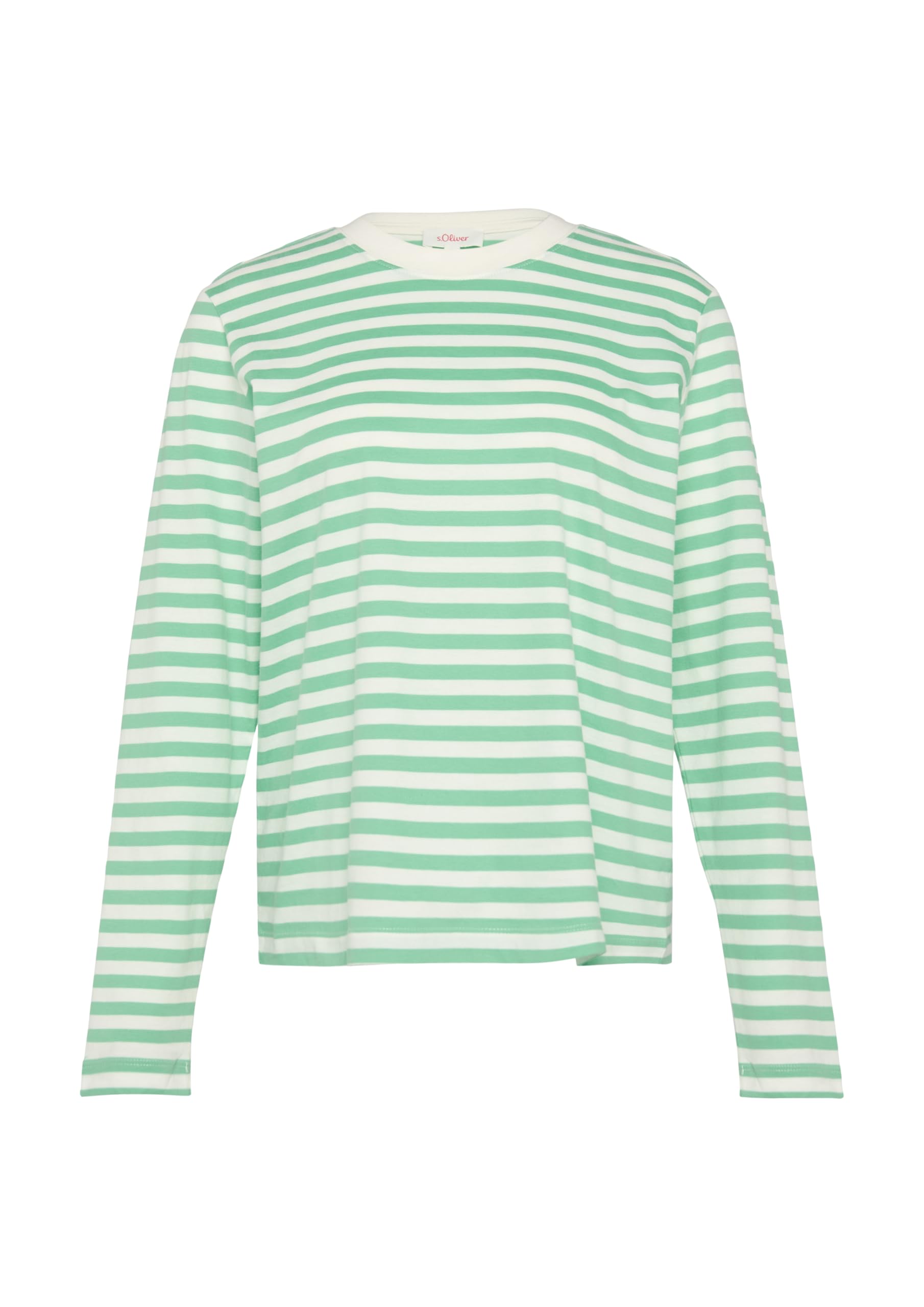 s.Oliver Long Sleeve Shirt in Striped Design, light green, 46