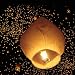 Z ZTDM 50 Pack Fire Sky Lanterns Chinese Paper Sky Flying Wishing Lantern Lamp Candle Party Wedding Wish ( Kongming Wish Lanterns ) (White)