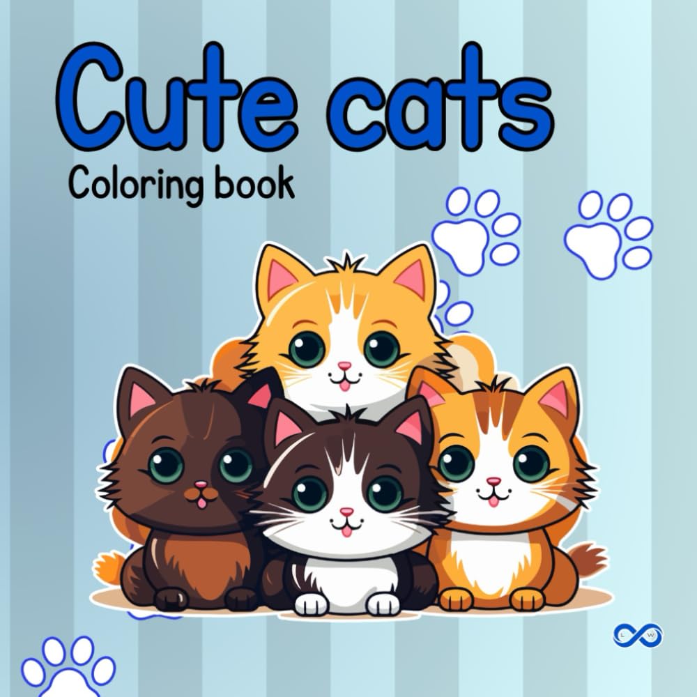 Cute Kittens Coloring Book for Kids Ages 4–8: Adorable Baby Cats Coloring Pages | Fun and Easy Designs | Bold and Simple Outlines | 8.5 x 8.5 Square Format