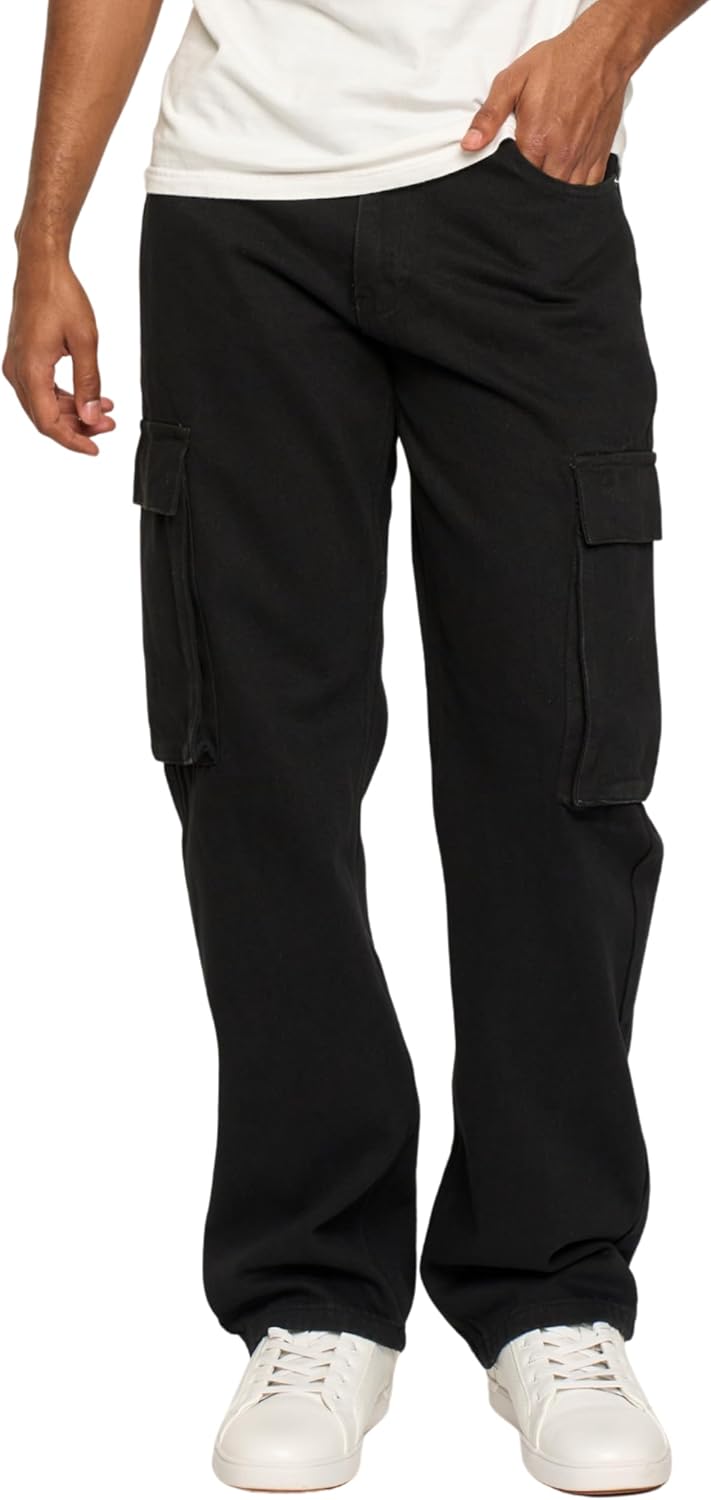 VICTORIOUS Men's Essential Baggy Wide Denim Jeans