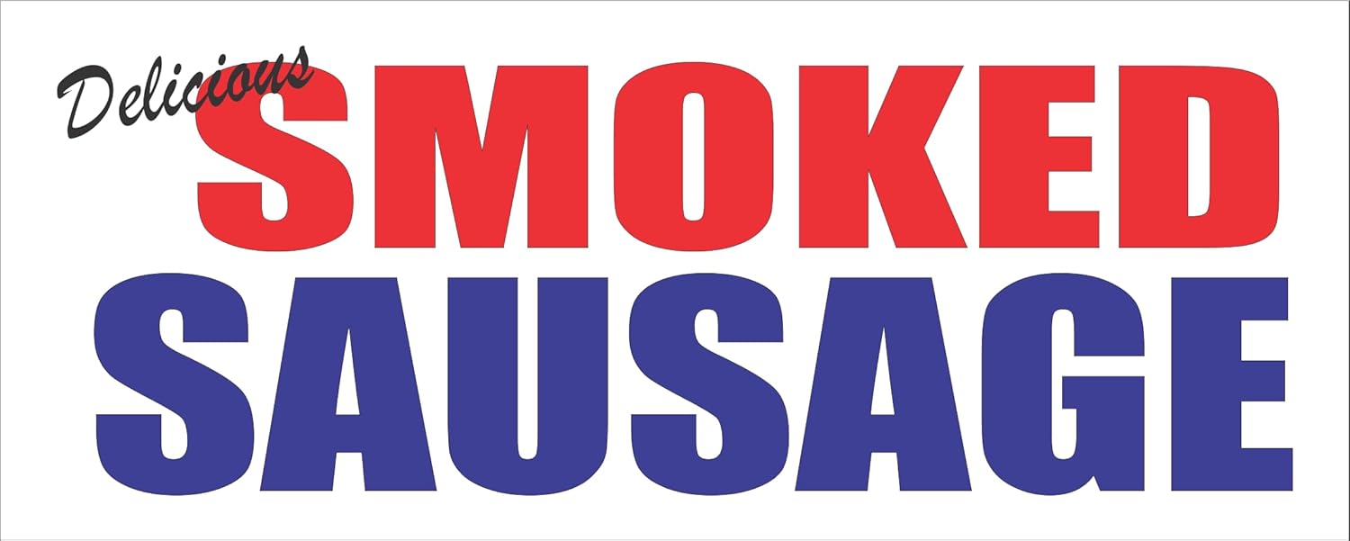 Smoked Sausage Banner Sign 2x5