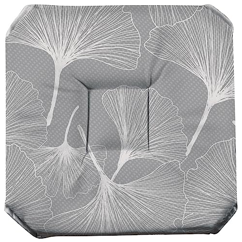 Galette de Chaise Anti-Taches à Rabats Biloba Gris