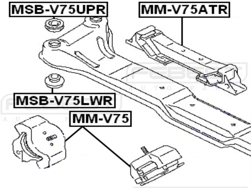 Amazon Com Mr Mr Rear Engine Mount At For Mitsubishi Automotive