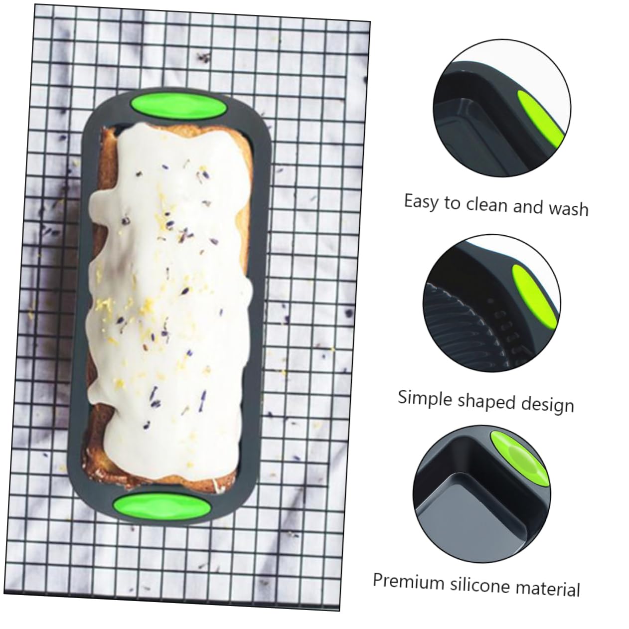 MAGICLULU Kit De 5 Moules En Silicone Pour Gâteaux Antiadhésifs Compatibles Avec Le Four Gris