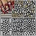 6 Sheets Christmas Nail Art Stickers Decals Self-Adhesive 3D Snowflake Elk Pattern DIY Winter Decoration Tools Accessories Long Beauty for Women Girls Kids