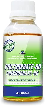 Polysorbate 80 4.05 fl oz / 120ml Cosmetic Grade for DIY Formulation, Mists
