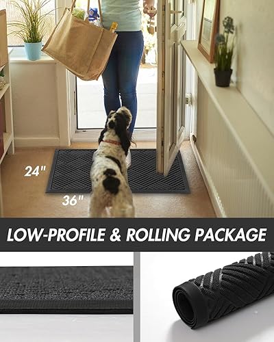 Miniatura 6 de MontVoo - Tapete para puerta delantera, para interiores y exteriores, tapete de bienvenida, tapete de entrada, tapete para puerta interior y
