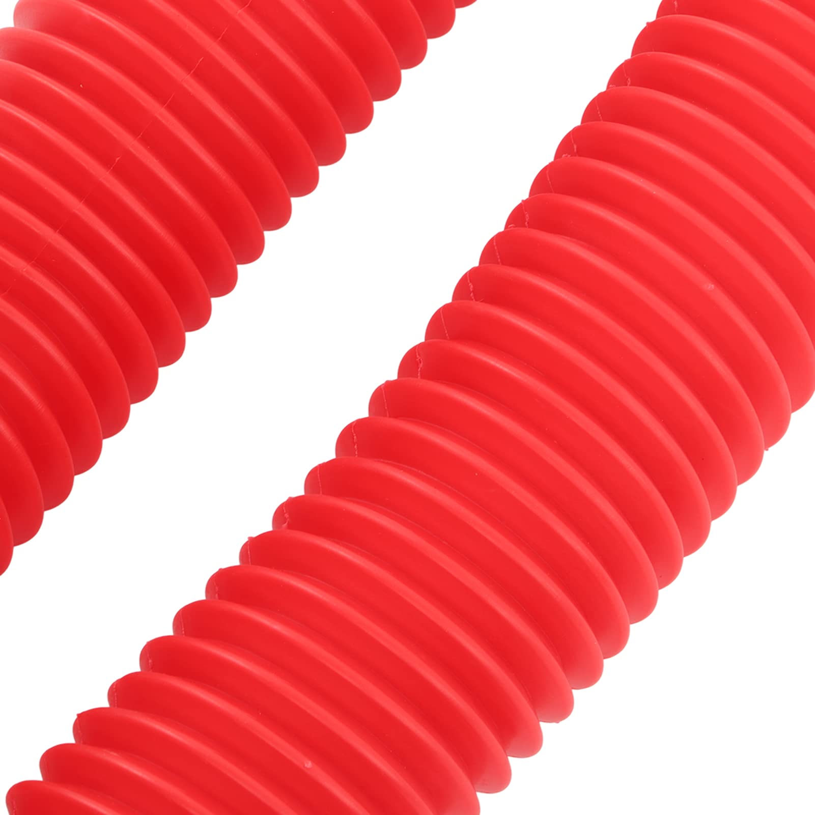 OUKENS Cache Poussière Fourche Moto, Paire De GuêTres De Protection Contre La PoussièRe Pour Fourche Avant De Moto Pour SUZUKI RM125 DR250 DRZ400 400(rouge)