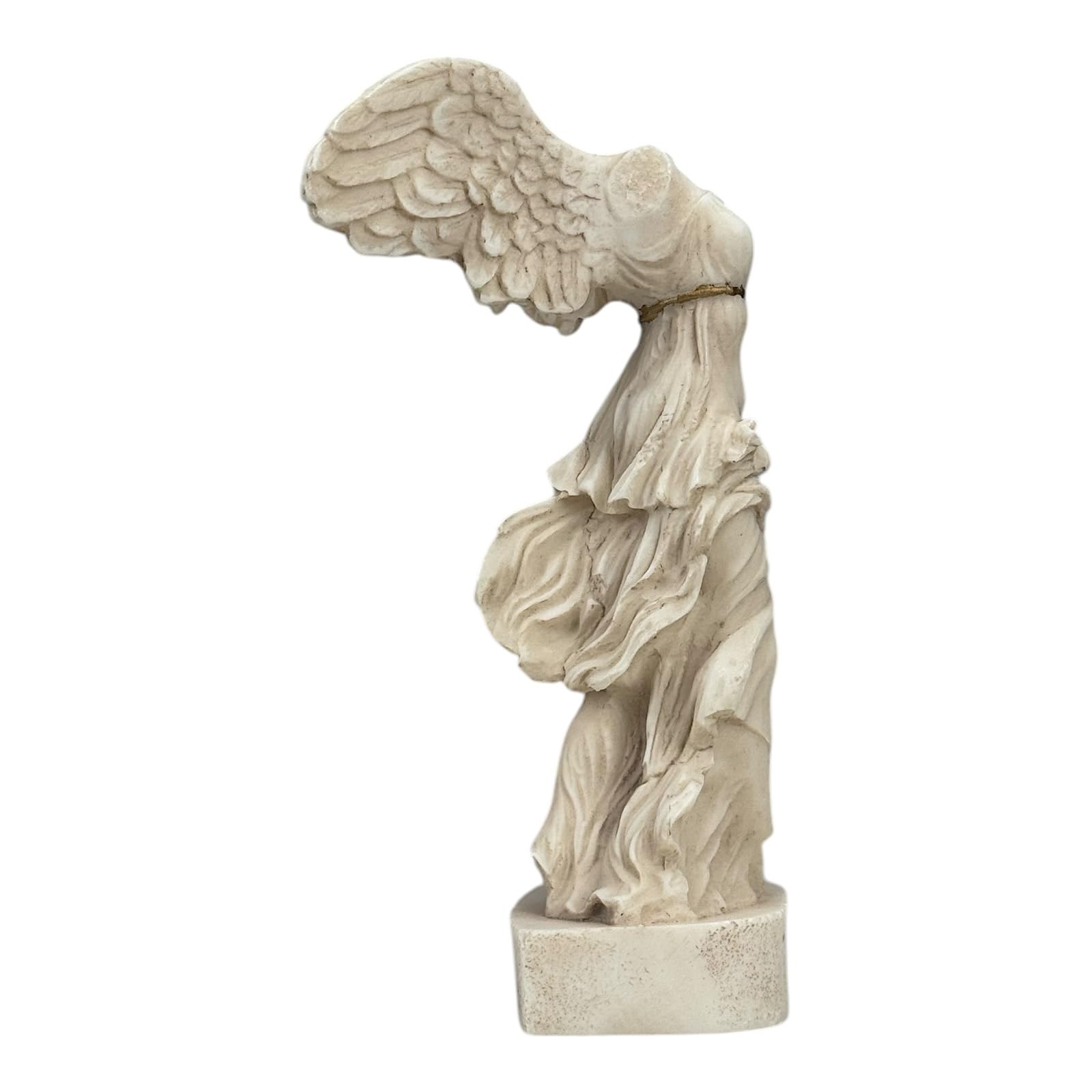Estatua de la diosa griega de la victoria de Samotracia con alas en color gris, 19,8 cm