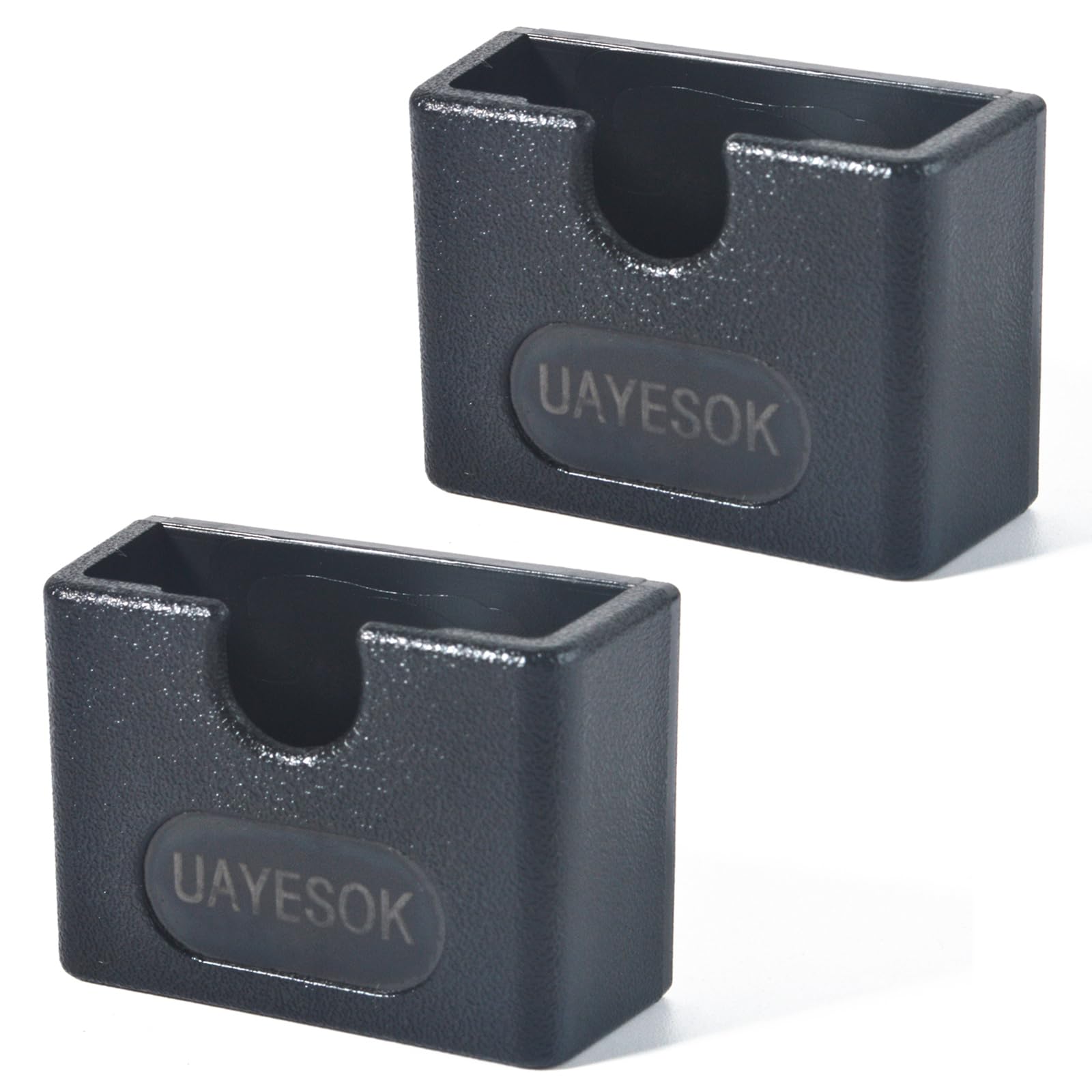 UAYESOK Supporto radio auto, supporto per microfono radio CB con pellicola adesiva 3M, universale, per Motorola Baofeng Kenwood Yaesu Midland Quansheng (nero, 2)