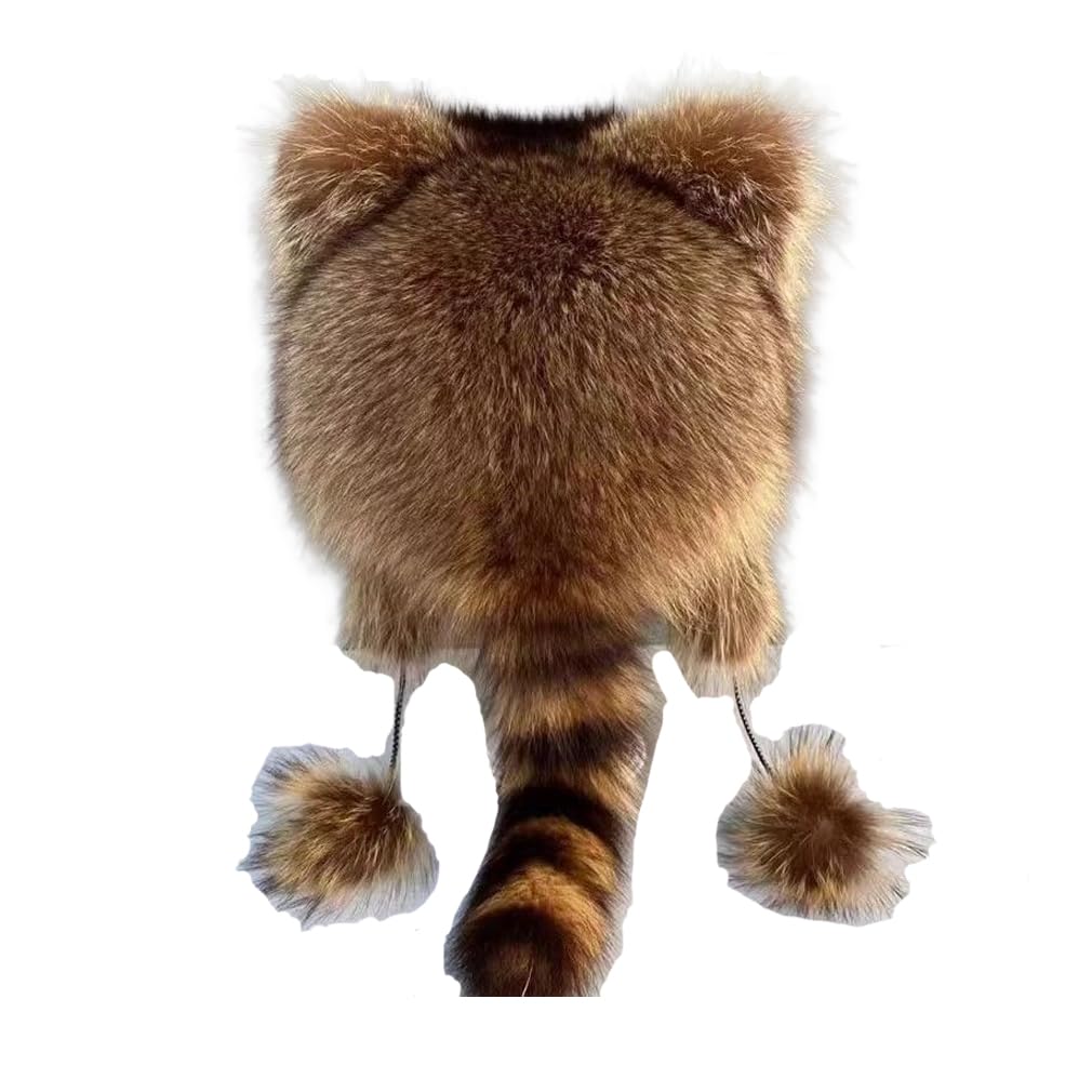 Gorro de mapache con orejeras para esquí infantil: abrigo divertido de 6 a 10 años 8