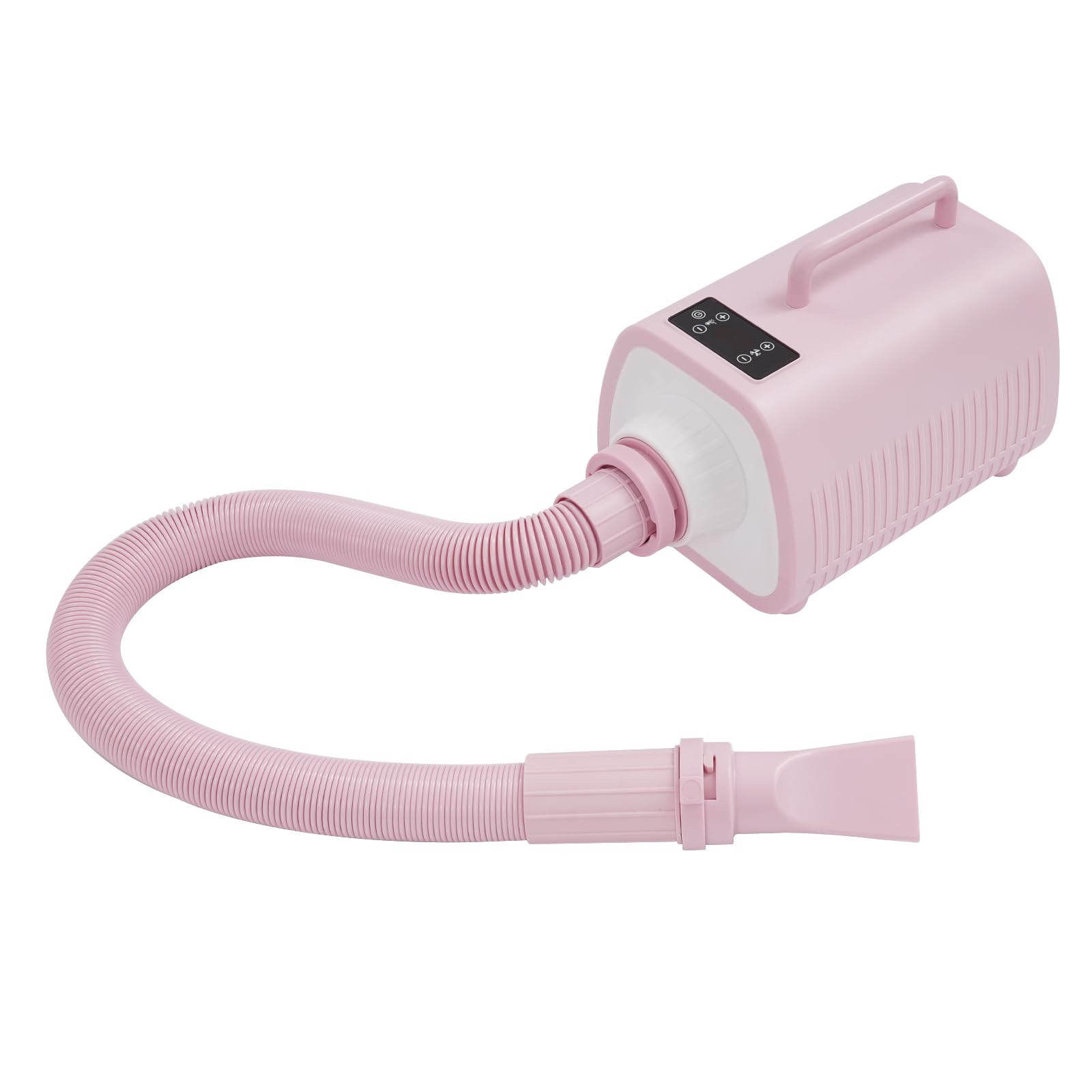 2100W Hundefön Blower mit Einstellbarer Geschwindigkeit und Temperatur, Hundepflege-Trockner-Gebläse mit 3 Verschiedenen Düsen und 2M Elastischem Schlauch, Hundetrockner mit LED-Touchscreen (Rosa)
