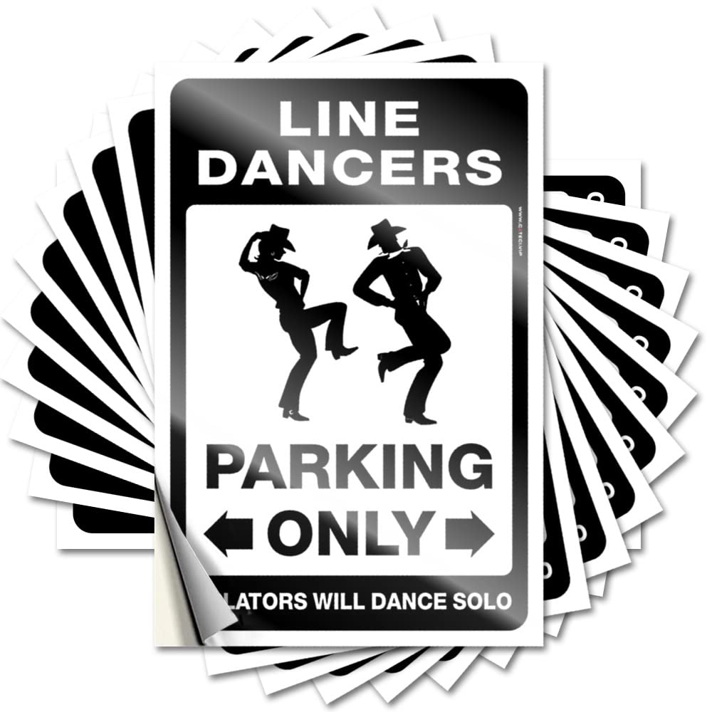 Tattoo - Half Case Line Dancers Parking Only for Gamer Bathroom Stuff(12X18CM)