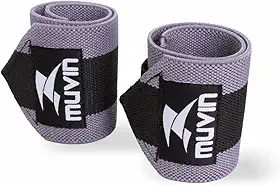 Munhequeira Elástica Curta para Levantamento de Peso Muvin - Musculação - Exercício Funcional - Ideal para Pulsos Menores - Fecho de Contato Ajustável - Alça para Dedão Integrada - Com Elástico Látex