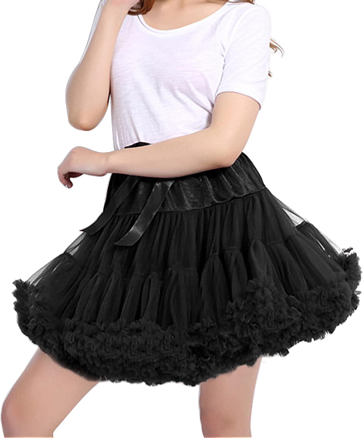 Women's Petticoat Skirt Adult Puffy Tutu Skirt Layered Ballet Tulle Pettiskirts Dress Costume Underskirt - Image 2