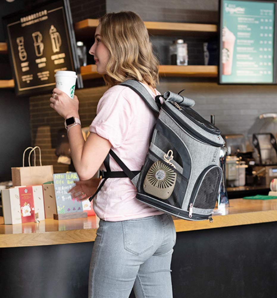 Bolsa de transporte para gatos, mochila bandolera, lavable y plegable, para gatos, pequeños perros, conejos, animales de compañía