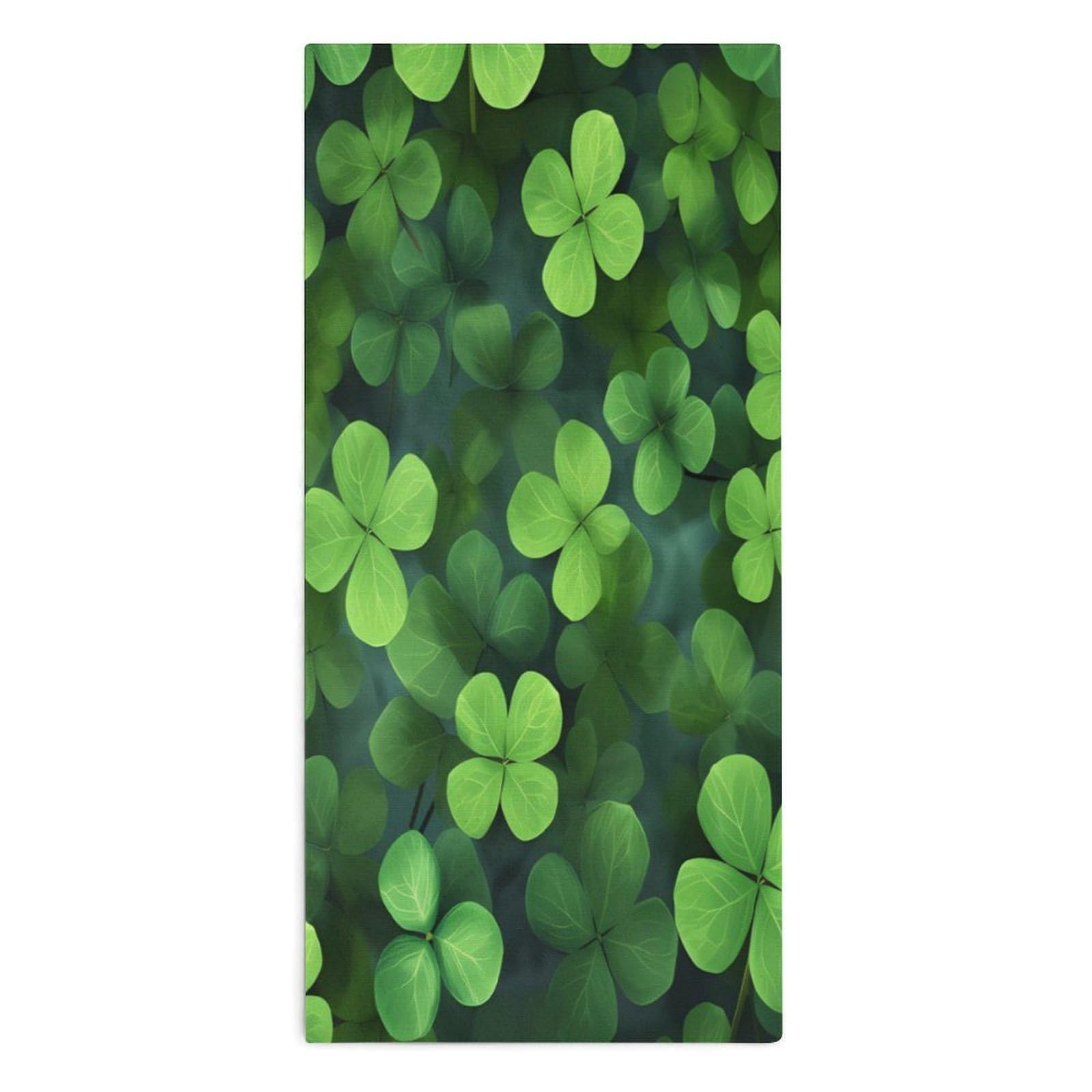 TXFBTRFSA Stpatricks Day Clover Leave Hand Towels for Adult Face Towel Bath Beach Swim Accessories