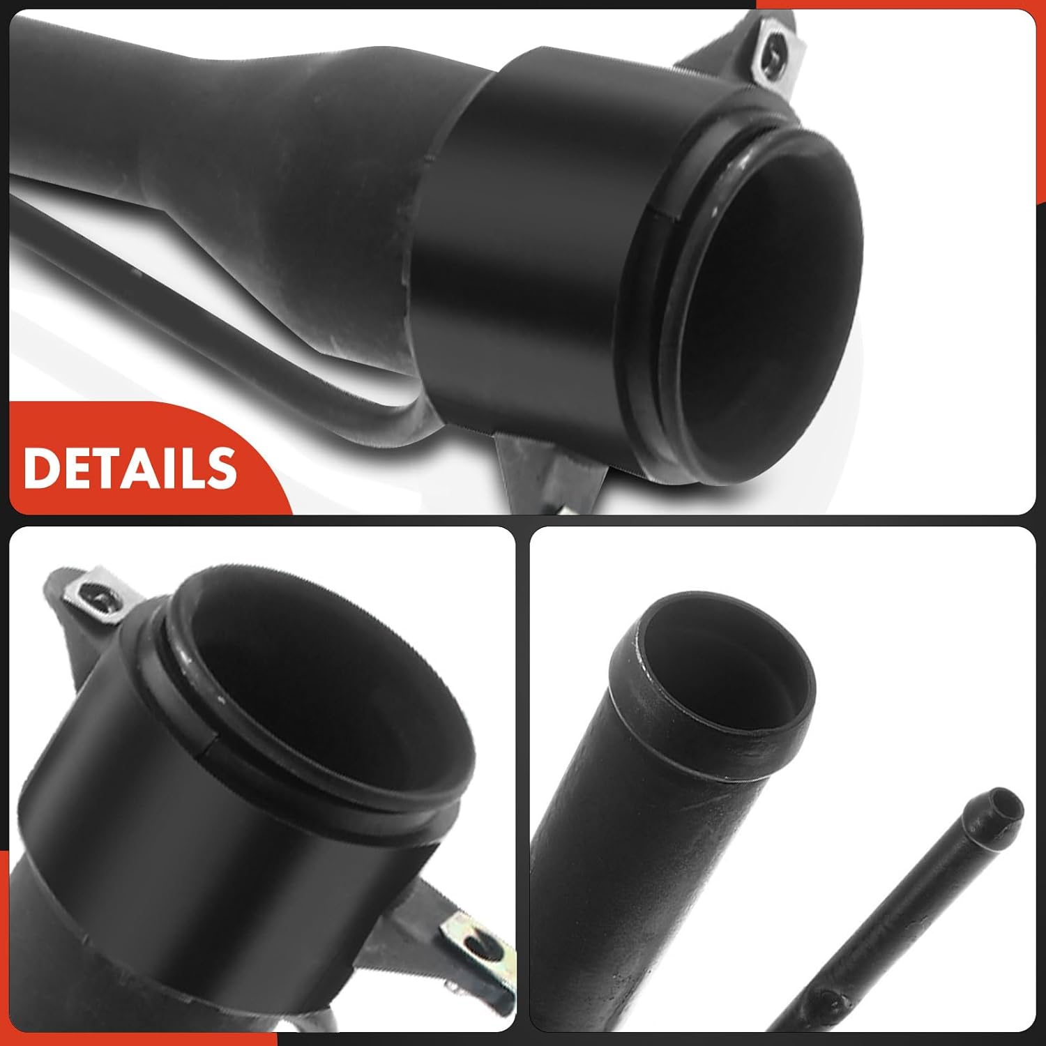 A-Premium Fuel Tank Filler Neck Pipe Hose Compatible with Chevrolet Malibu 2008 2009 2010 2011 2012, 2.2L 2.4L 3.5L 3.6L, Gas, Replace# 15278500, 20823195