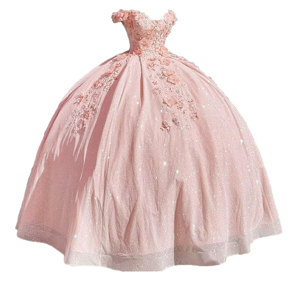 Asulla Luxury Appliqued Beaded Quinceanera Dresses Off Shoulder A Line Long Formal Evening Ball Gowns