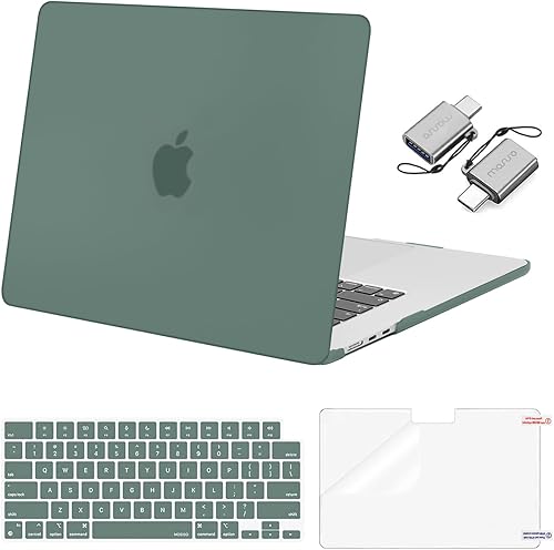 MOSISO Funda compatible con MacBook Air de 15 pulgadas 2025 2024 2023 M4 A3241 M3 A3114 M2 A2941 con pantalla de retina líquida Touch ID, carcasa
