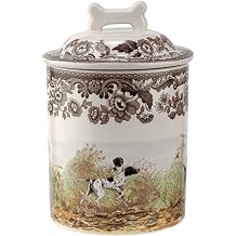 Spode Woodland 7" Treat Jar, Assorted Dogs