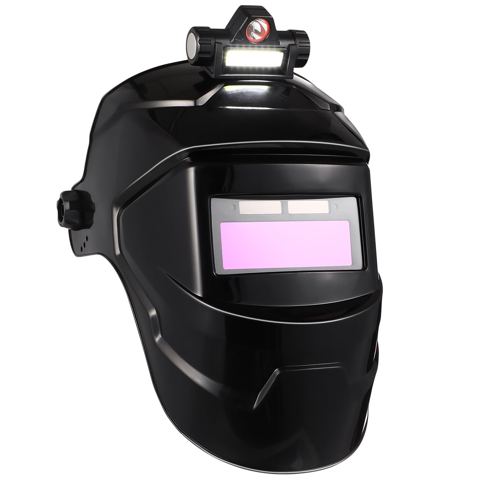Maschera per Saldatura Automatica Nero Pp Schermo Grande | 8 Livelli di Oscuramento, Regolazione a Ingranaggio, Alimentazione Solare, per Lavori Indoor e Outdoor