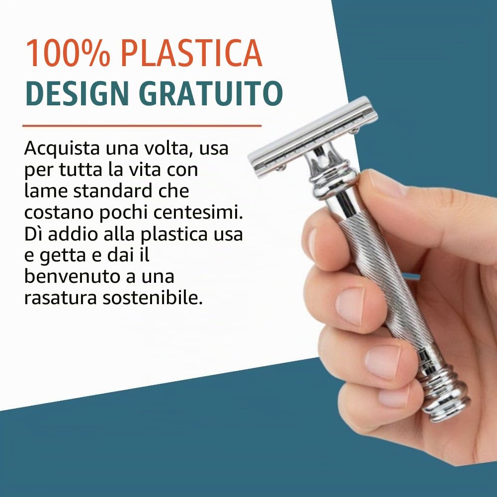 Merkur 38C Barber Pole Rasoio a manico lungo, con lama di sicurezza