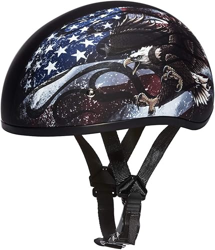 Daytona Helmets - Casco de motocicleta de media carcasa, aprobado por el DOT (gráficos)