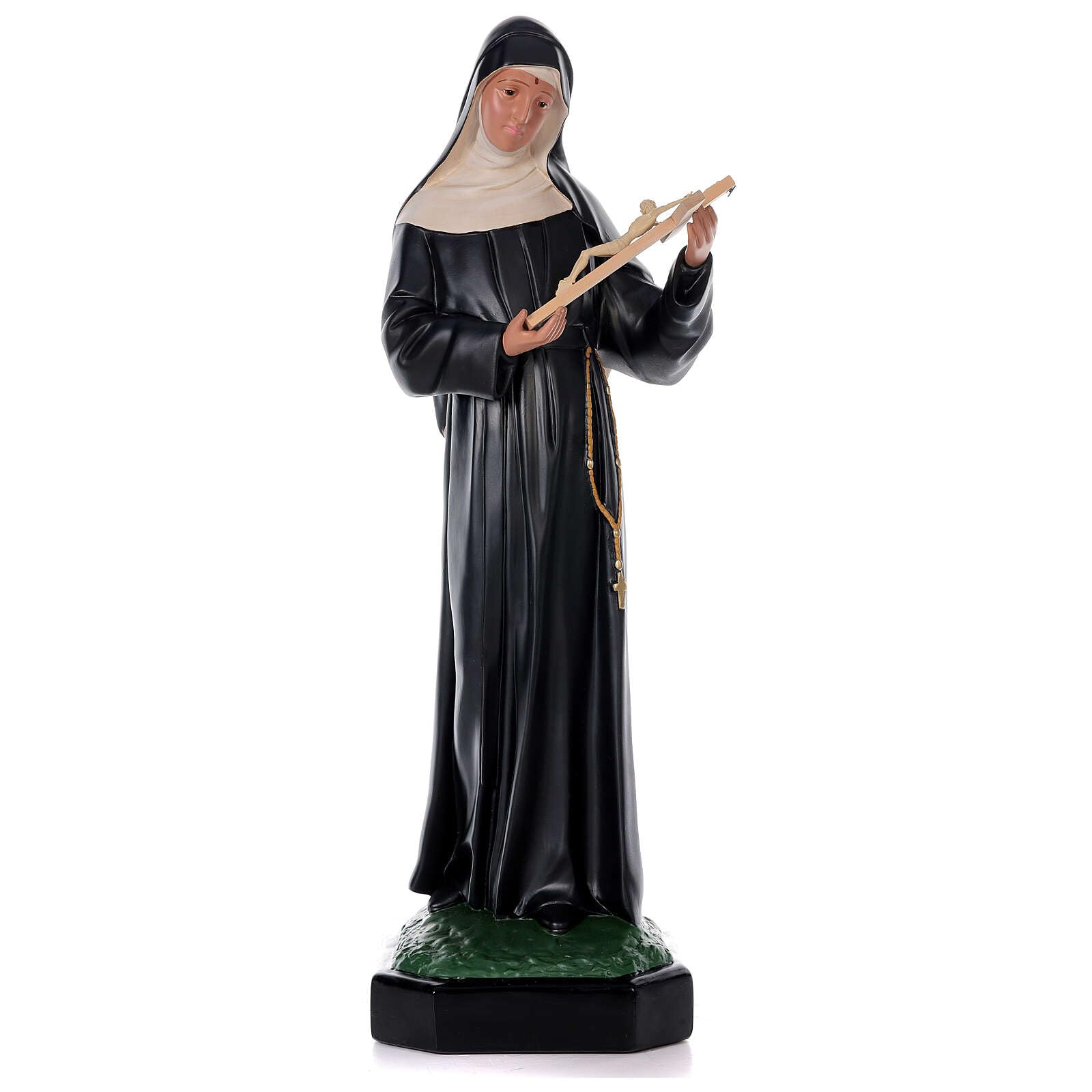 Holyart Statue in resina e PVC: Statua Santa Rita da Cascia 80 cm resina dipinta a mano Arte Barsanti