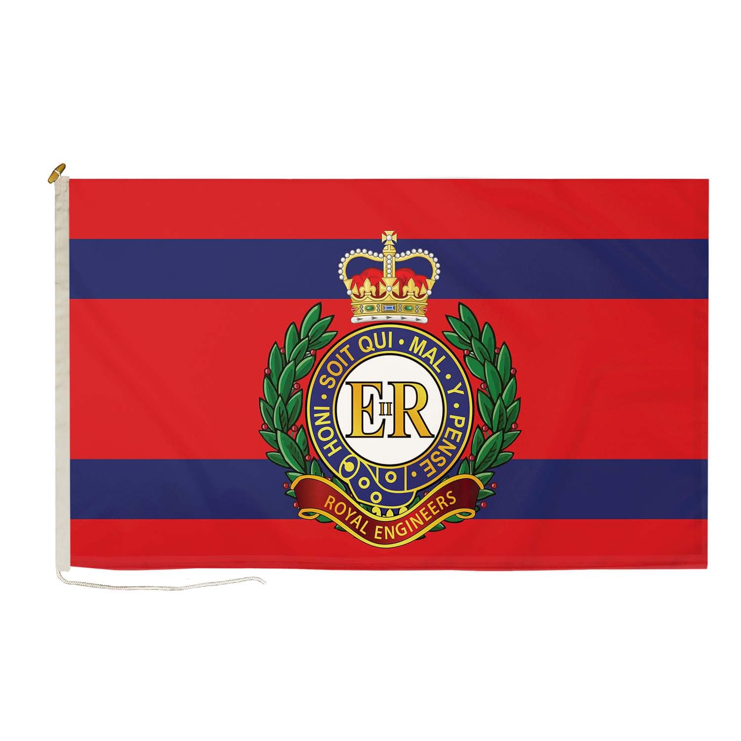 DuraFlag Royal Engineers Corps 5ft x 3ft Flag Premium Quality With Rope & Toggle Reinforced Stitching 150gsm Heavy Duty Polyester Military Corps Flag Weatherproof Fade Resistant 150cm x 90cm โ image 1