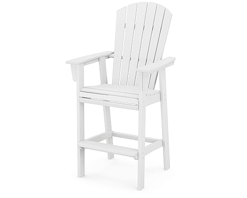 POLYWOOD Nautical Bar Chair, White