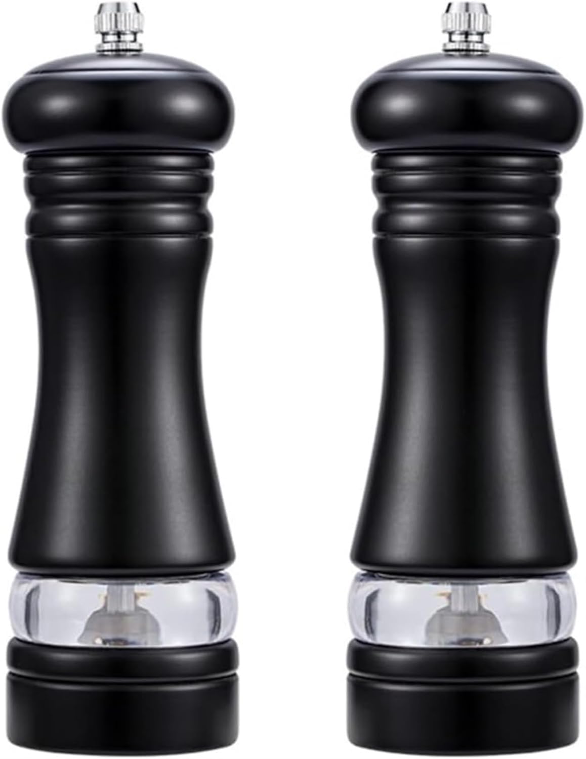 ペッパーミル 粗さ調整可能なセラミックミル付き木製手動ソルト＆ペッパーシェーカー ペッパーミル 電動 (Color : A, Siz