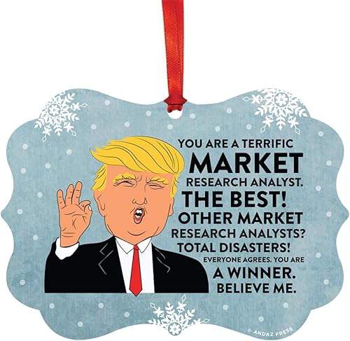 Miniatura 40 de Andaz Press Presidente Donald Trump Fancy Frame Recuerdo Adorno de Navidad, Regalo de broma de Técnico de Farmacia, 1 paquete, divertidas ideas