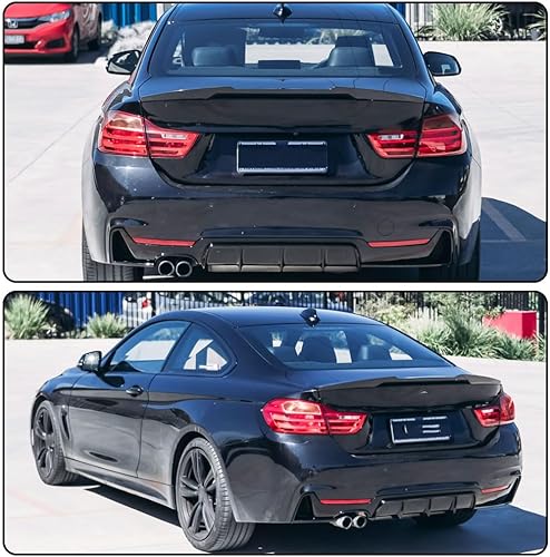 Miniatura 2 de MCARCAR KIT Alerón de maletero de fibra de carbono compatible con BMW F82 M4 Coupé 2015-2020 arranque trasero Highkick Spoiler Wing Lip salida de