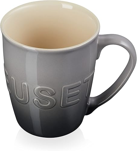 Miniatura 2 de Le Creuset - Taza de cerámica extra grande con logo de 20 oz, ostra