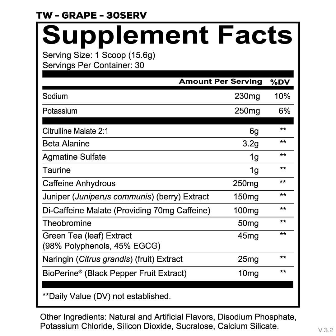 REDCON1 Total War Pre Workout Powder | Grape | 320mg Caffeine + Citrulline Malate + Beta Alanine (30 Servings) — Amazon image 2
