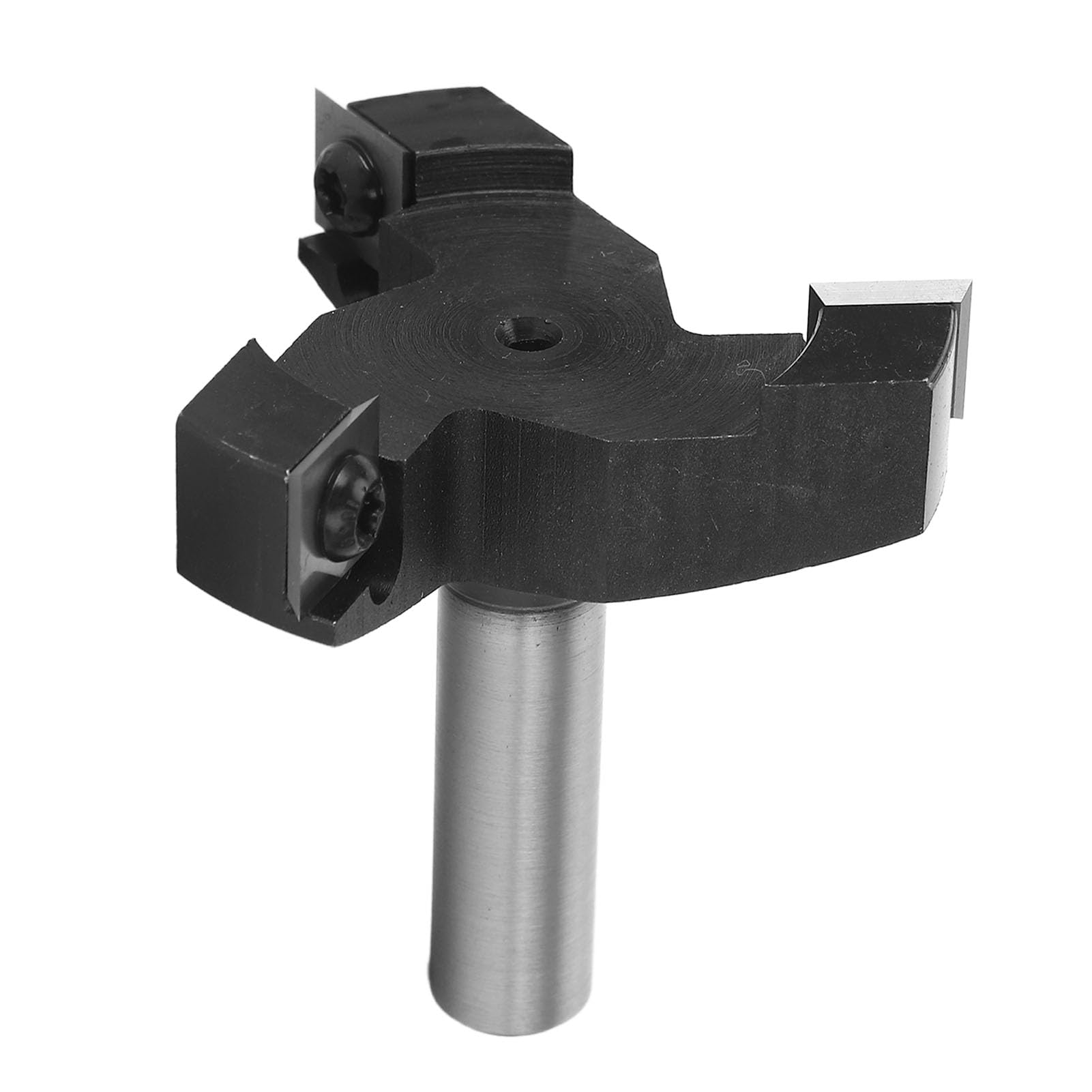 Punta per spoilboard con gambo da 1/2 pollice, fresa a T a 3 lame, fresa per superfici di spoilboard con diametro di taglio di 60 mm e lame di ricambio per frese CNC e manuali