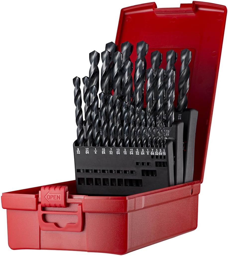 Dormer A19018 Jobber Drill Set, 1/16" - 1/2" x 1/64" Size