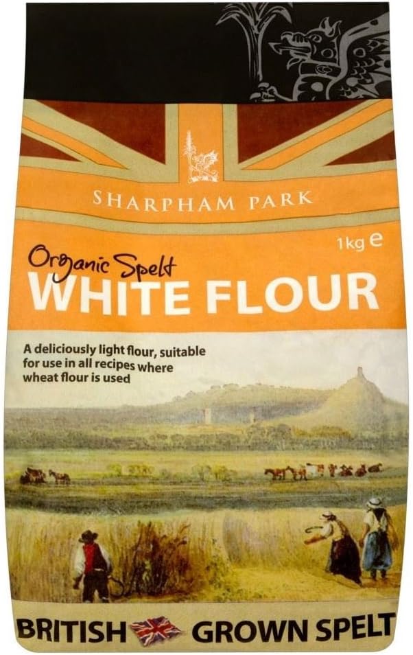 Sharpham Park Organic Spelt White Flour (1Kg) - Pack of 2
