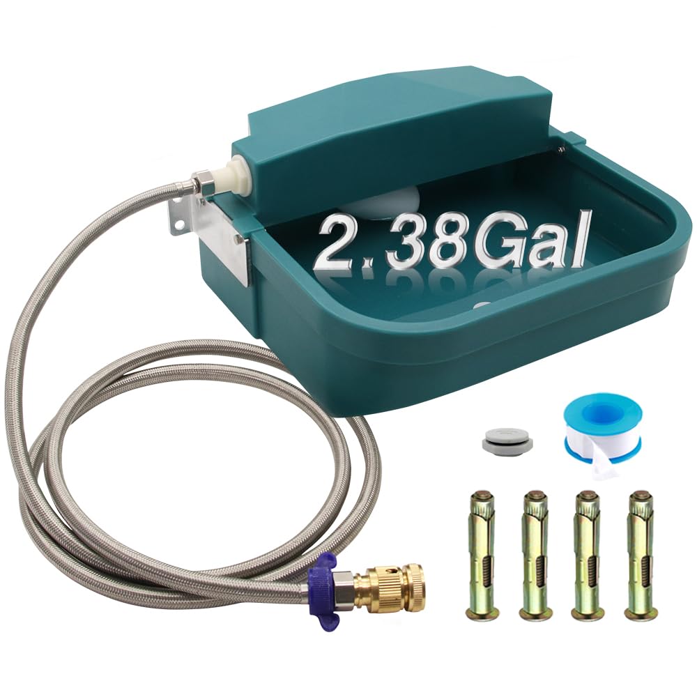Dispensador automático de agua grande para perros, capacidad de 9 litros, para ganado, caballo, oveja, cabra, beber, duro