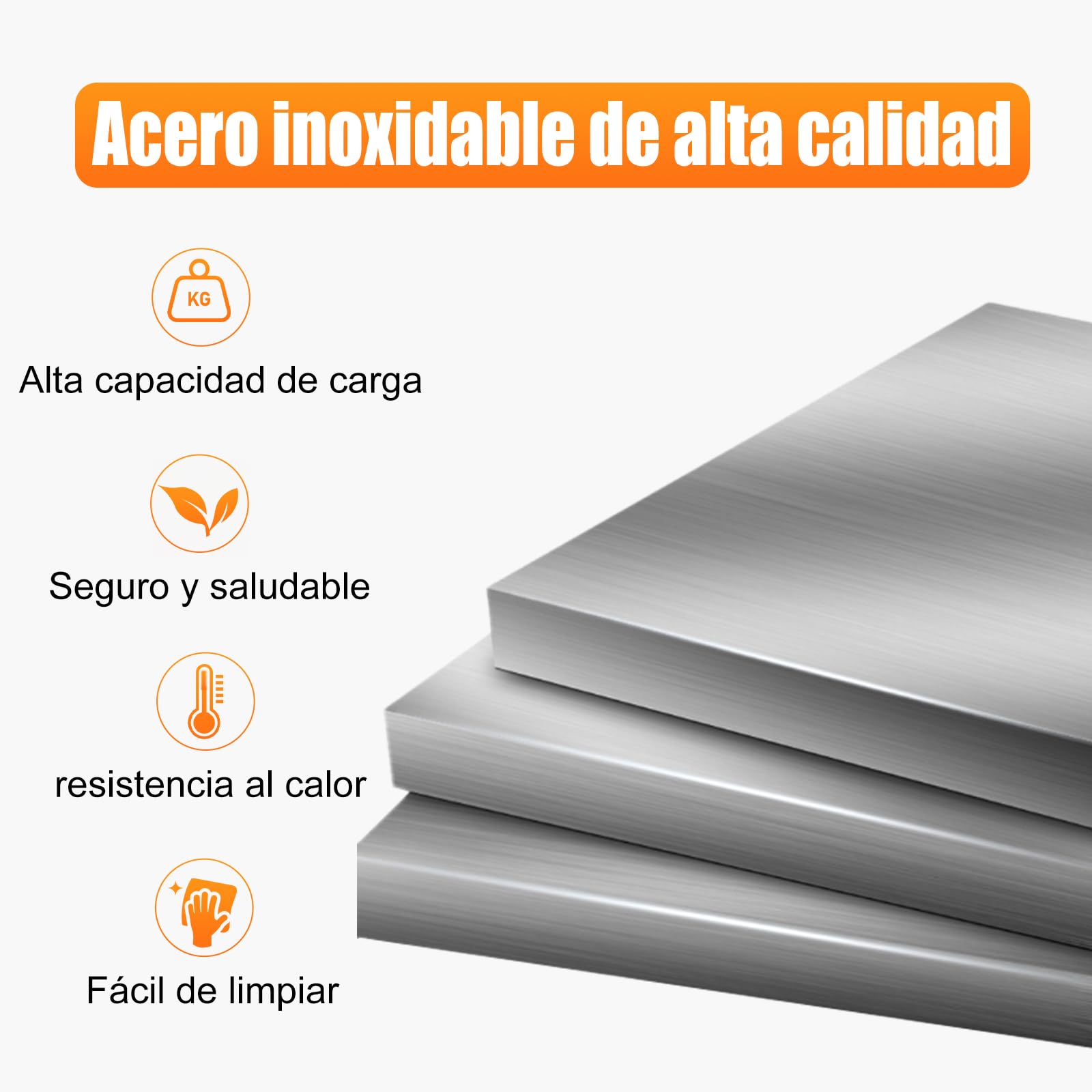 Armario de Trabajo con Puertas correderas, Mesa de Trabajo de Acero Inoxidable, para Cocina, Restaurante, Garaje, 120 x 50 x 86 cm