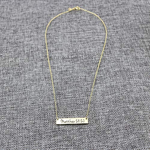 Inspirational Christmas Religious Gifts for Women 18K Gold Plated Bible Verse Necklace Christian Birthday Baptism Jewelry - Image 5