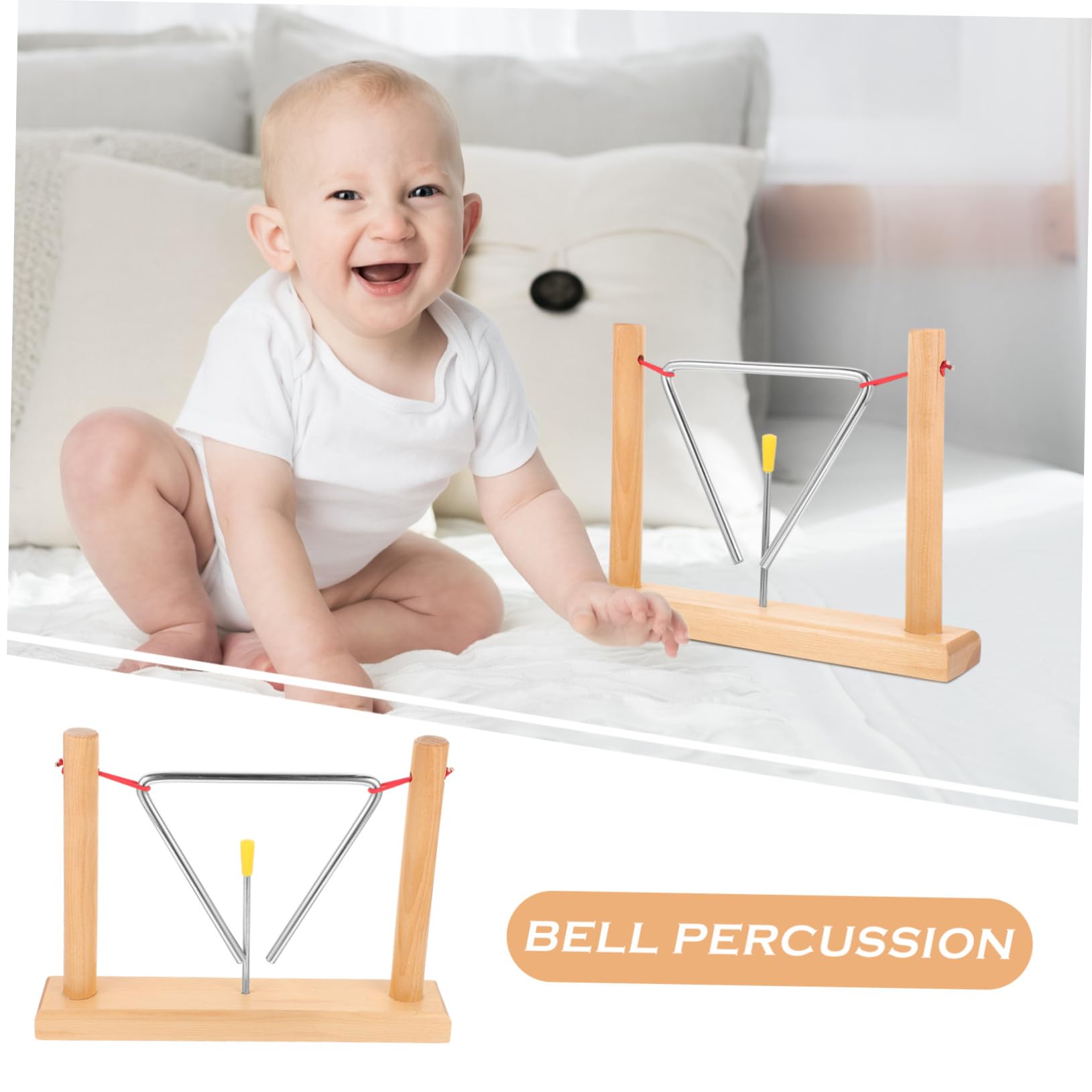 Toddmomy 2 Zestawy Dzwonków Ręcznych Instrumenty Muzyczne Instrumenty Perkusyjne Ręczne Trójkąty Dzwonek Trójkątny Dla Dzieci Instrument Perkusyjny Trójkątny Instrument Perkusyjny Dla