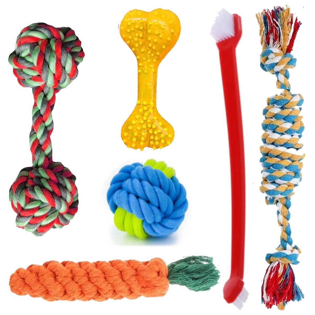 YOUHAVEDEAL Dog Rope Toys, Spike Bone for Dogs, Small to Medium Dog Toys Set Washable Cotton Rope Toys for Dogs - Pack of 5 (Color May Vary) (B0BBG3G33R) Amazon Price History, Amazon Price Tracker
